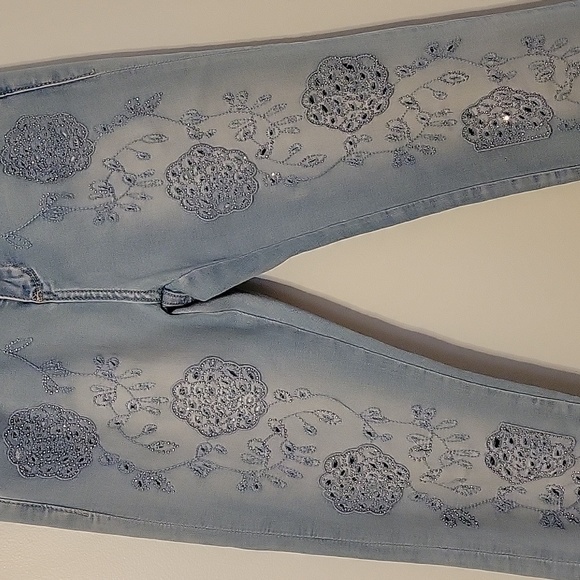 Rhinestone skinny jeans - Picture 1 of 4